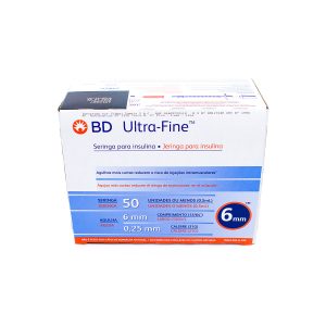 Bd Ultra Fine Jeringa Insulina 0.5ml/ 6mm Caja Por 100 Und